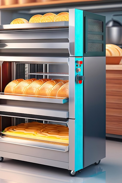 Commercial professional bakery kitchen and stainless steel convection deck oven freezer refriger