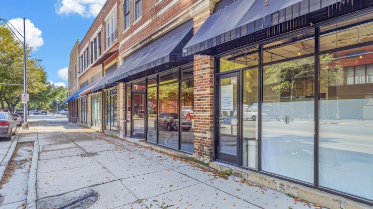 Photo commercial properties buildings with space available to buy or rent mixeduse and tented office buildingsai generated