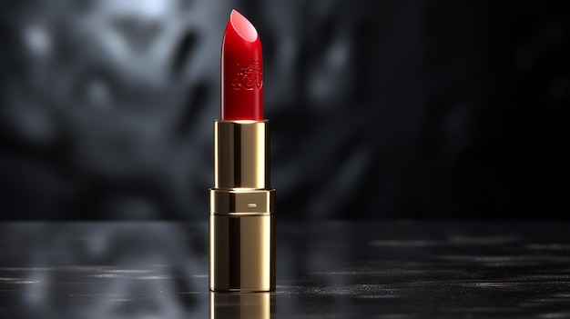 Commerical photography photo of a High End Cosmetics red Generative ai