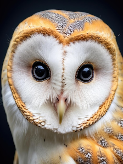 Common barn owl close up
