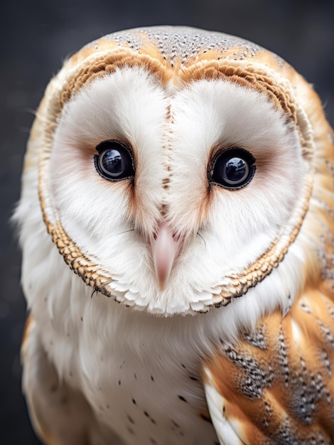 Common barn owl close up