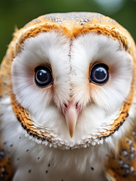 Common barn owl close up