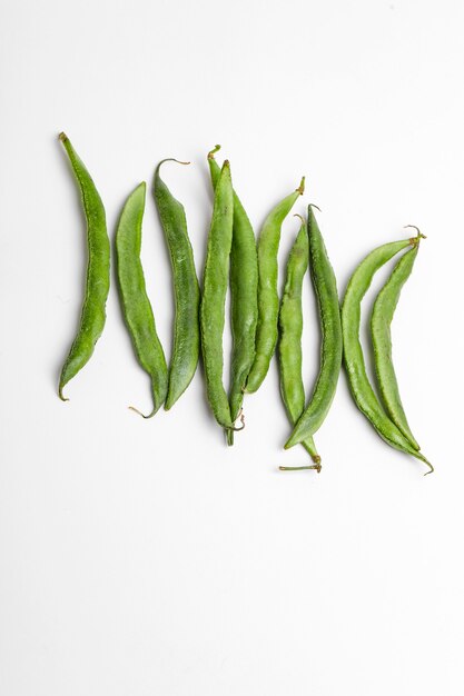 Common bean or dolichos bean pods, farm fresh concept