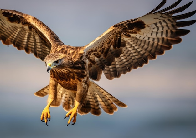 The common buzzard is a medium to large sized raptor