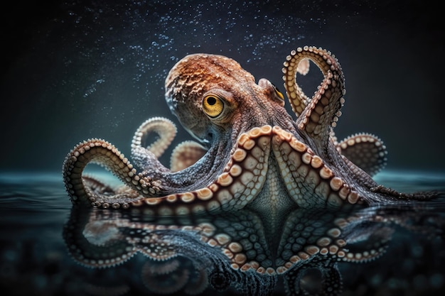 Common octopus Wildlife animal AI generated