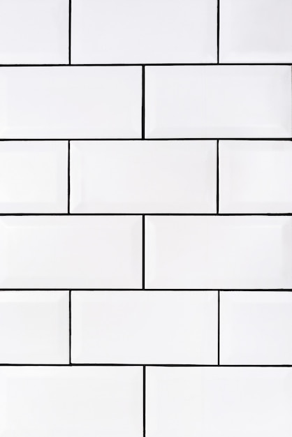 Photo common vintage white ceramic tiles background vertical photo