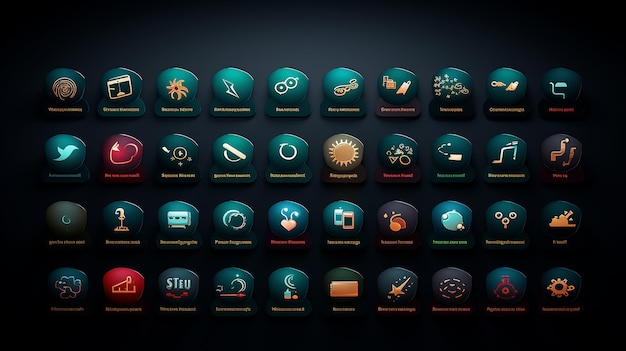 Communication Icons with Shadow