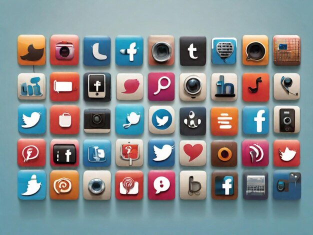 Communication and social media icons