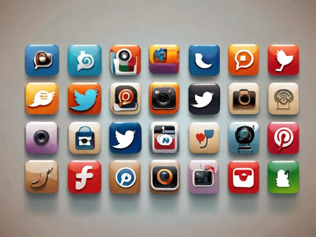 Communication and social media icons