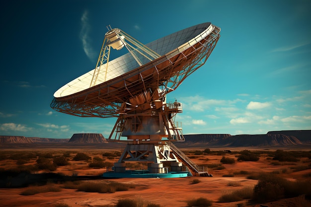 Спутниковая антенна коммуникационных технологий Генеративный искусственный интеллект