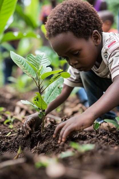 Communities coming together for a tree planting event