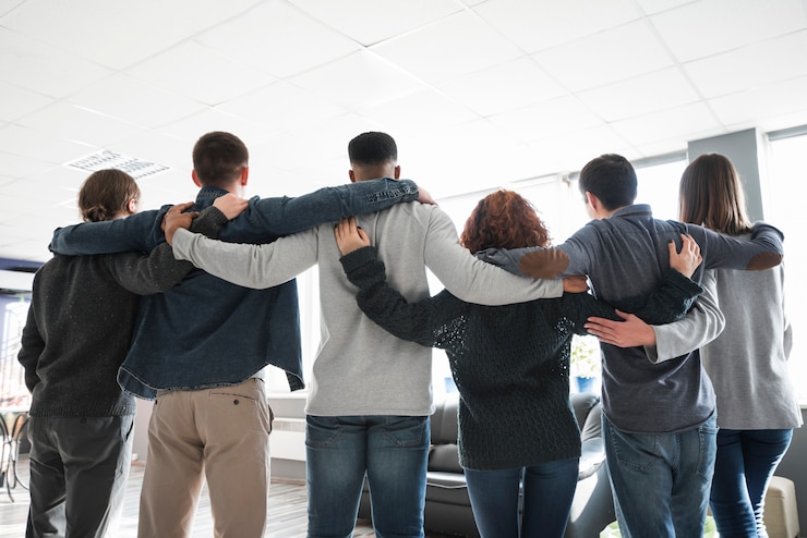 Photo community concept with group of people