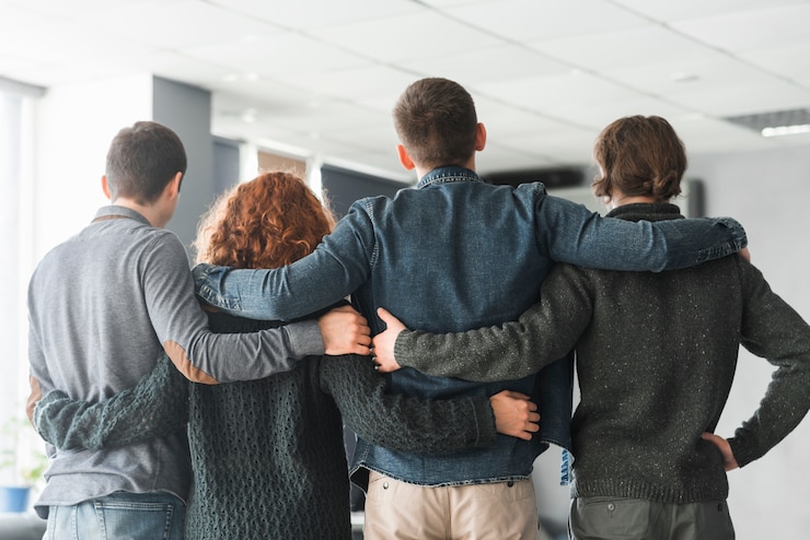 Photo community concept with group of people