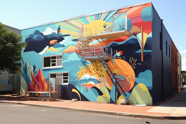 Community mural project bringing artists and local 00139 01