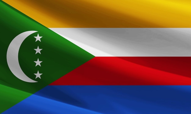 Comoros flag folded