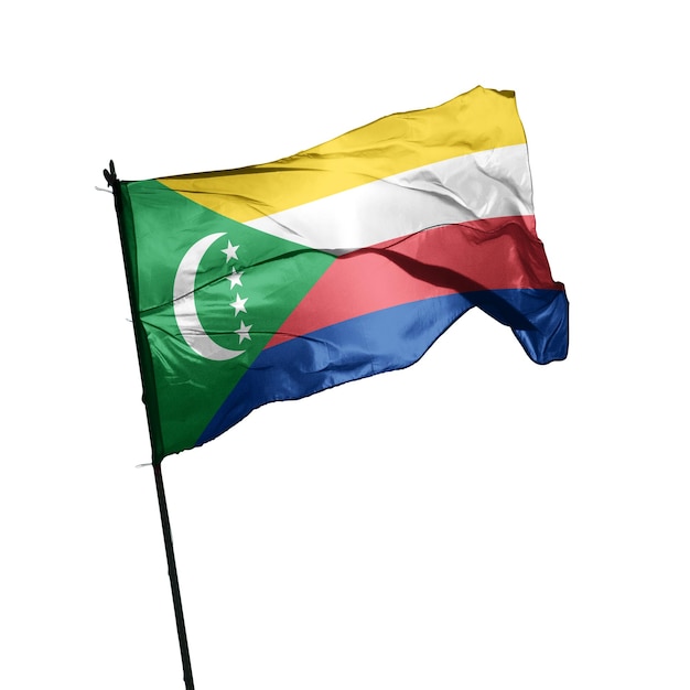 comoros flag on white background