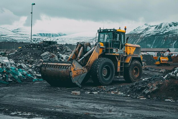 Compact Compactor Vehicle in werking Beste Compactor beeldfotografie