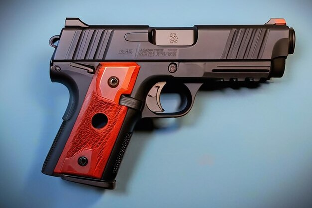 Photo compact concealed carry pistol with red dot sight