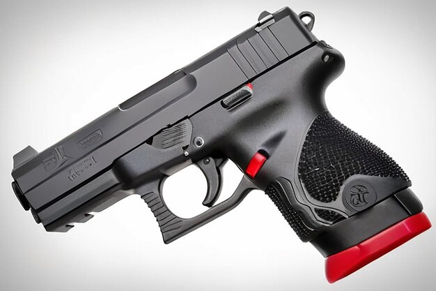 Photo compact concealed carry pistol with red dot sight