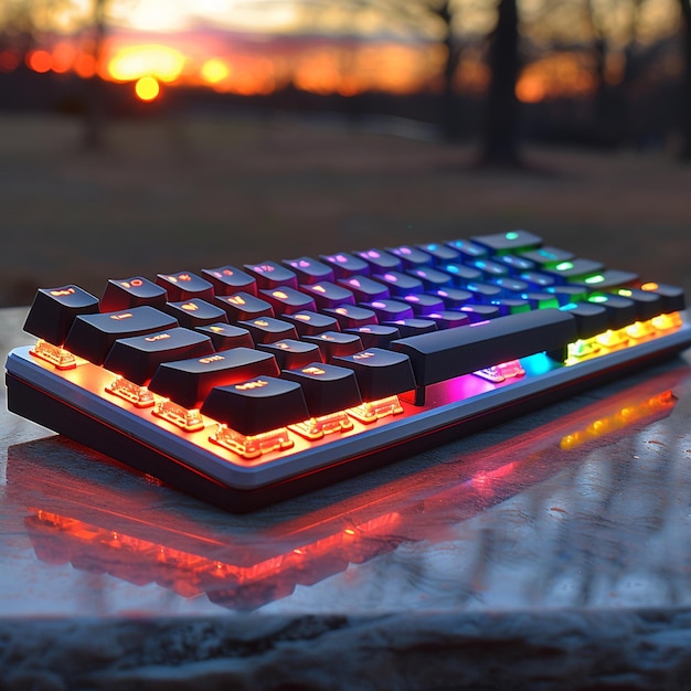 Photo compact mechanical keyboard wallpaper