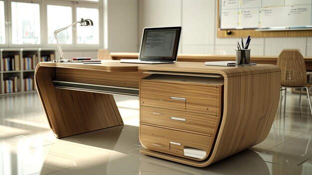 Photo compact modern school desk