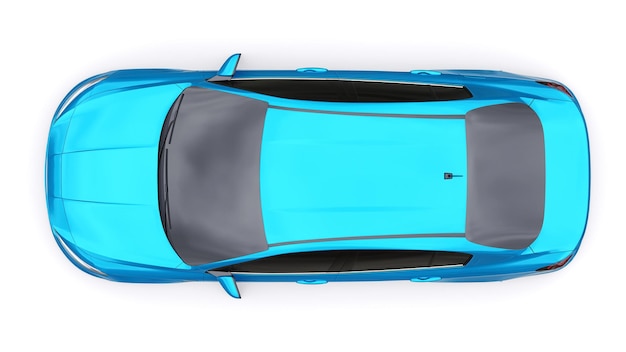 Компактный спортивный автомобиль Family Sedan 3d иллюстрация.