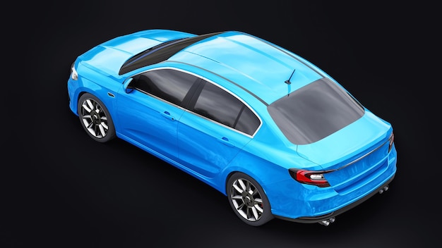 Compact Sports car Family Sedan 3d illustration