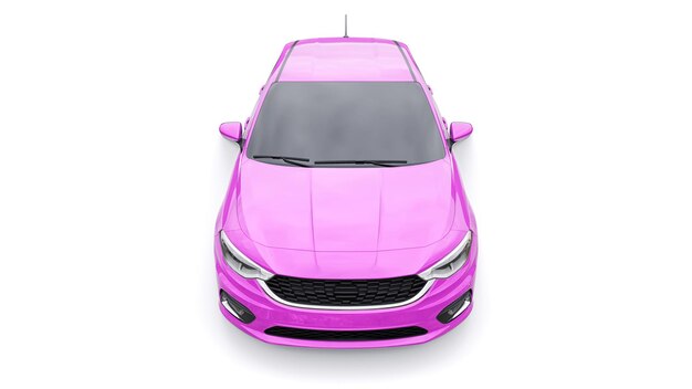 Compact Sports car Family Sedan 3d illustration