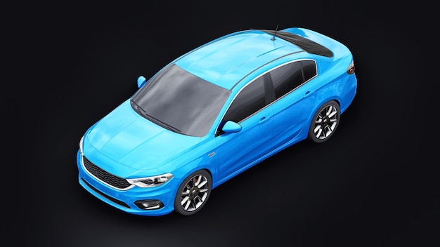 Compact Sports car Family Sedan 3d illustration