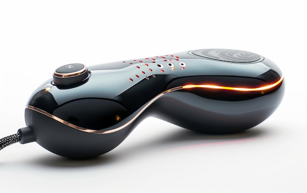 Foto compacte handheld massager met verstelbare intensiteit op transparante achtergrond