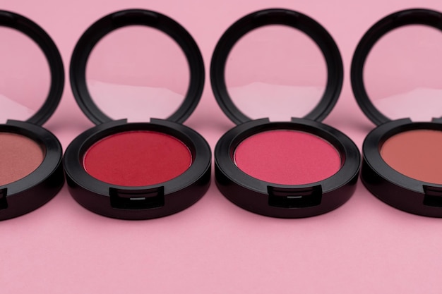 Compacts with colorful rouges