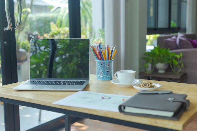 Photo company employee work from home on his holiday