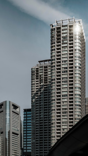 Company office headquarters building with glass facade