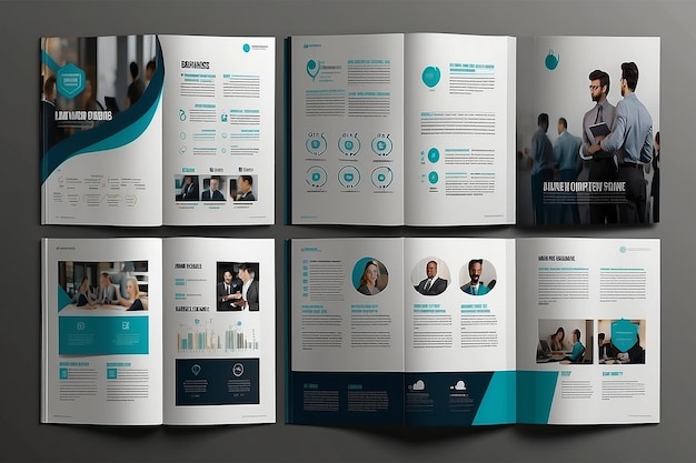 Company profile brochure template layout design multipage business brochure template desgn