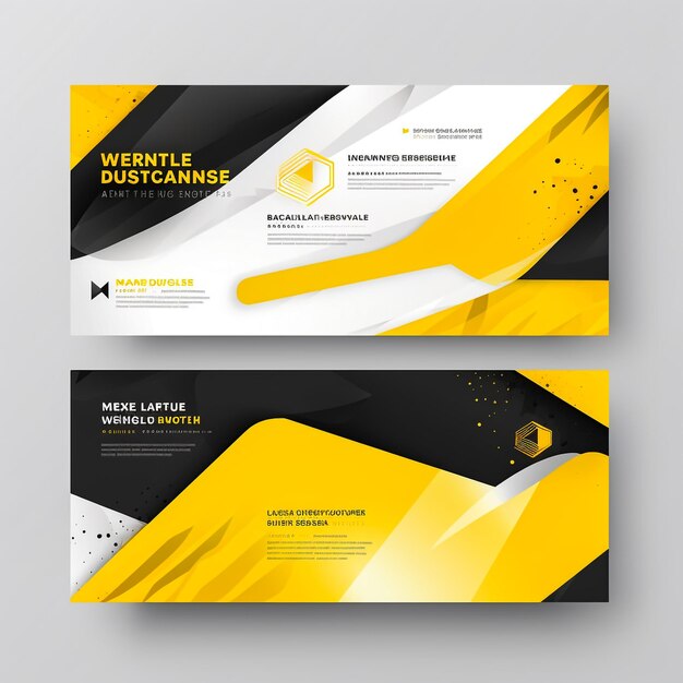 Photo company profile company profile yellow color shape template design