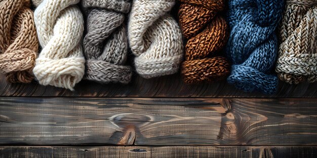 Photo comparing types and colors of different wool textures concept wool types wool colors texture comparison