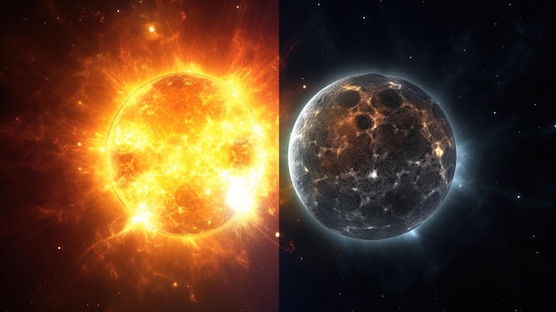 A comparison of the sun and the planet