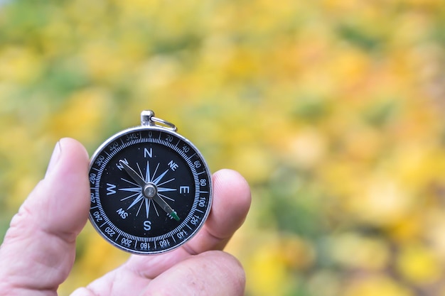 Compass in hand