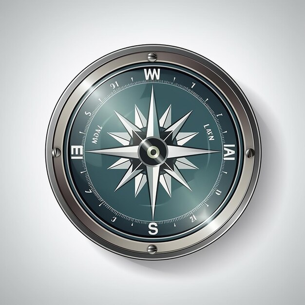 Compass on light background