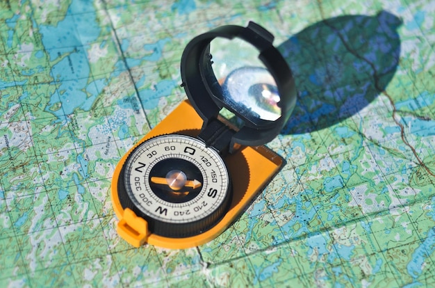 Compass map outdoor