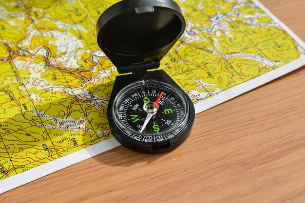 Compass and map