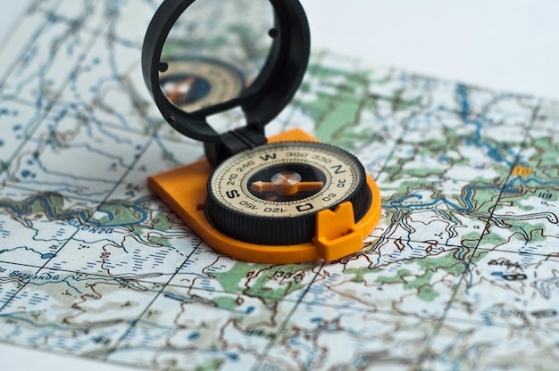 Compass and a map