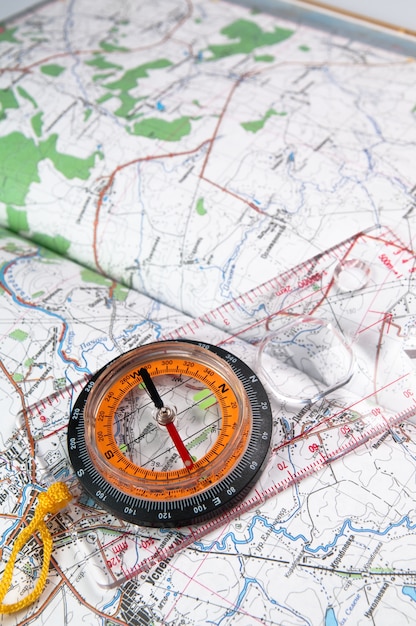 Photo compass and map