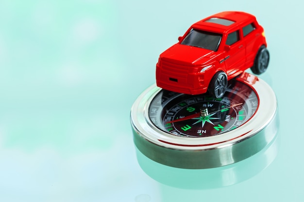 Compass and model of the automobile