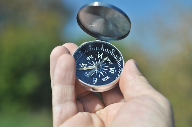 Compass in the palm of your hand