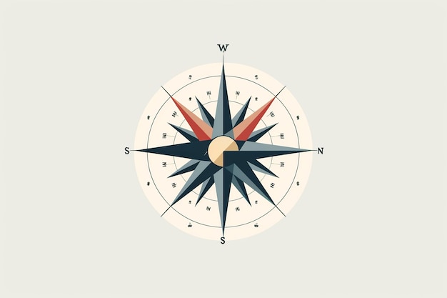 Photo compass for wealth minimalist compass graphic