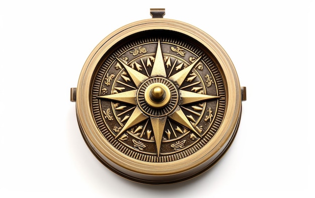 Compass on White Background