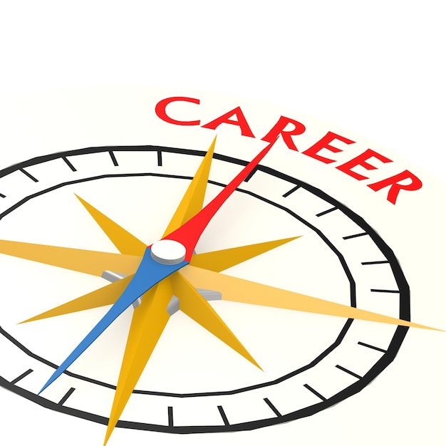 Compass with career word