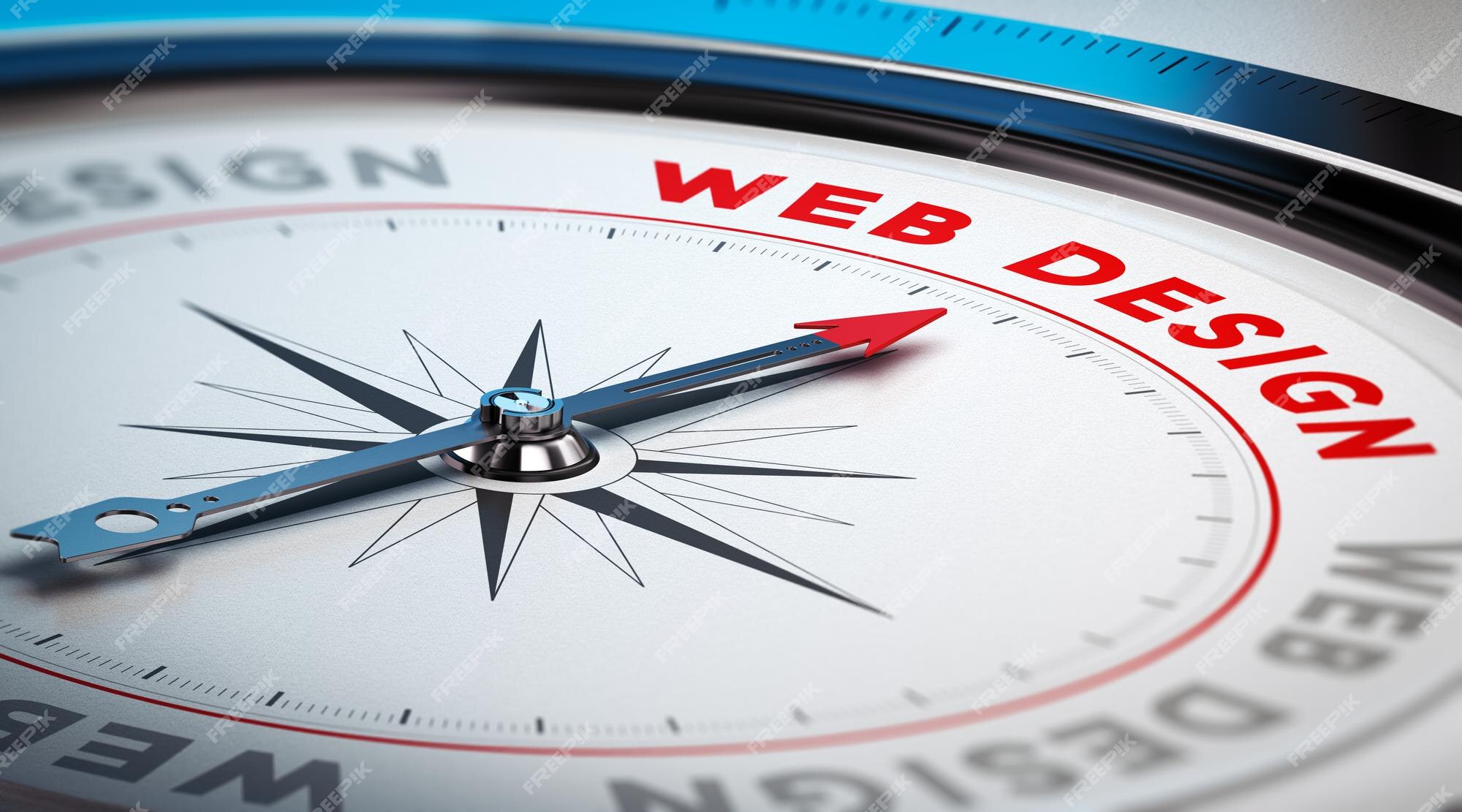 Premium Photo  Compass with needle pointing the word web design.  conceptual illustration suitable for a webdesign company or online digital  marketing agency.