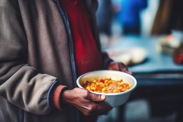 노숙자 들 을 먹이는 일 에 대한 동정심